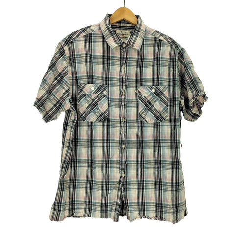 ポロジーンズカンパニーラルフローレン POLO JEANS COMPANY RALPH LAUREN 90s~00s マドラスチェック S/S シャツ メンズ import:L