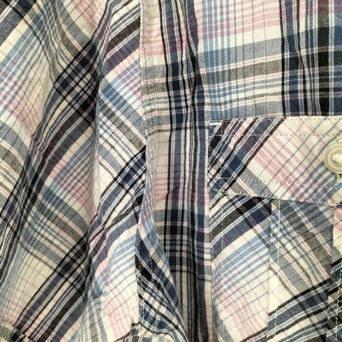 ポロジーンズカンパニーラルフローレン POLO JEANS COMPANY RALPH LAUREN 90s~00s マドラスチェック S/S シャツ メンズ import:L