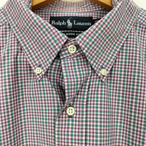 ラルフローレン RALPH LAUREN CLASSIC FIT スモールポニー刺繍 チェック BD シャツ メンズ import:L