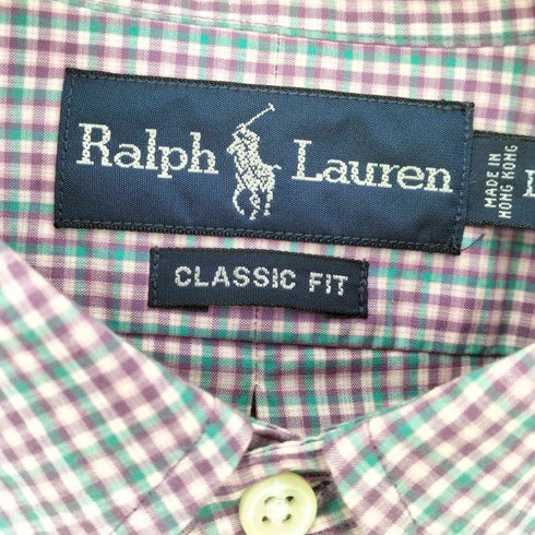 ラルフローレン RALPH LAUREN CLASSIC FIT スモールポニー刺繍 チェック BD シャツ メンズ import:L