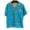 ゴルフワン GOLF WANG 総柄 ファイヤーパターン S/S シャツ メンズ import:L