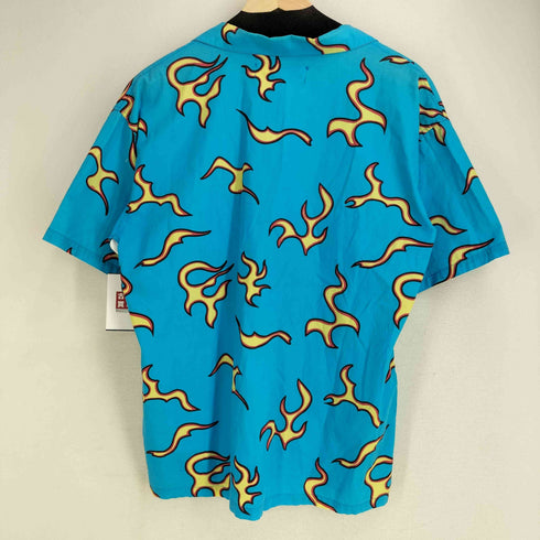 ゴルフワン GOLF WANG 総柄 ファイヤーパターン S/S シャツ メンズ import:L
