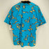 ゴルフワン GOLF WANG 総柄 ファイヤーパターン S/S シャツ メンズ import:L