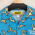 ゴルフワン GOLF WANG 総柄 ファイヤーパターン S/S シャツ メンズ import:L