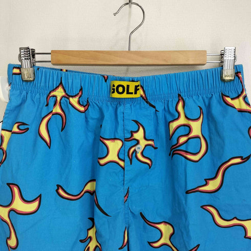 ゴルフワン GOLF WANG 総柄 ファイヤーパターン ハーフパンツ メンズ JPN:L