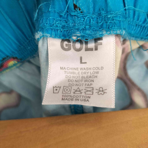 ゴルフワン GOLF WANG 総柄 ファイヤーパターン ハーフパンツ メンズ JPN:L