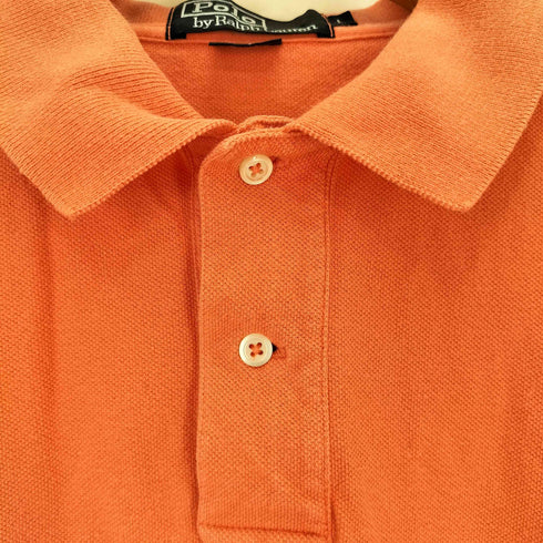 ポロバイラルフローレン Polo by RALPH LAUREN ボリビア製 スモールポニー刺繍 鹿の子ポロシャツ メンズ import:L