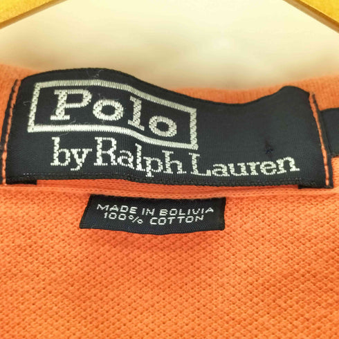 ポロバイラルフローレン Polo by RALPH LAUREN ボリビア製 スモールポニー刺繍 鹿の子ポロシャツ メンズ import:L