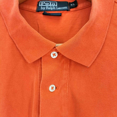 ポロバイラルフローレン Polo by RALPH LAUREN 90-00S スモールポニー刺繍 鹿の子 S/S ポロシャツ メンズ import:XL