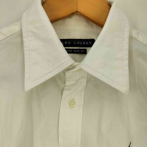 ラルフローレン RALPH LAUREN SUPER SLIM FIT スモールポニー刺繍 L/S レギュラーカラーシャツ レディース 5F