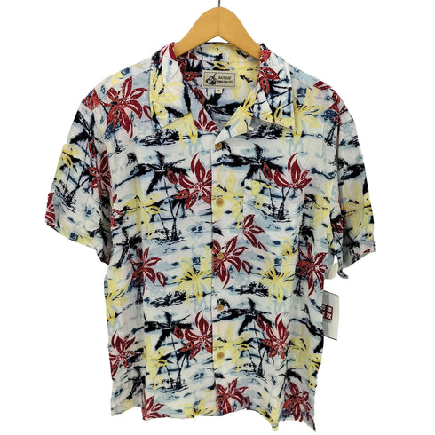 BAYKLEAF ボタニカル レーヨン100 アロハシャツ メンズ JPN:M