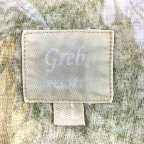 greb ボタニカル コットン アロハシャツ メンズ LL