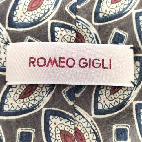 ROMEO GIGLI イタリア製 総柄 ペイズリー柄 シルクネクタイ メンズ
