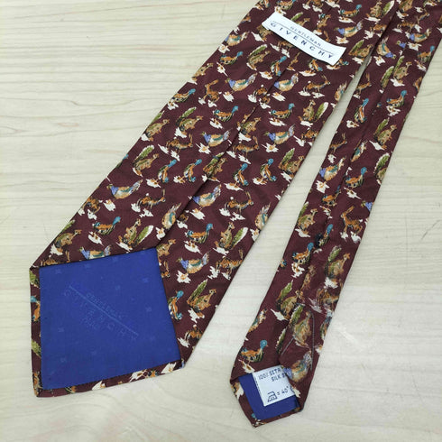 ジバンシィ GIVENCHY GENTLEMAN イタリア製 総柄 シルクネクタイ メンズ