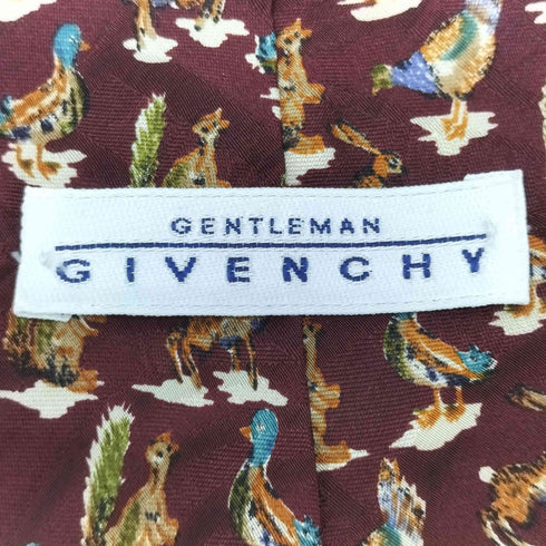 ジバンシィ GIVENCHY GENTLEMAN イタリア製 総柄 シルクネクタイ メンズ