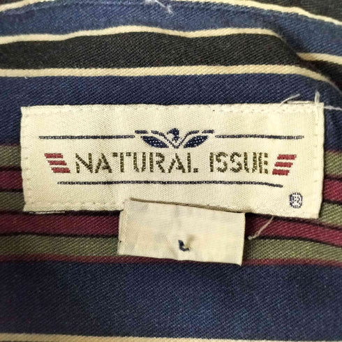 NATURAL ISSUE ストライプ プリント L/S シャツ メンズ JPN:L