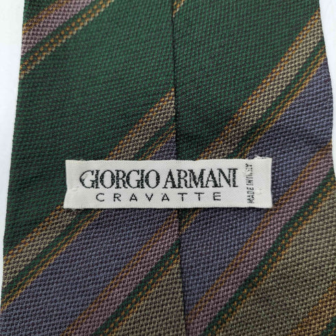 ジョルジオアルマーニ Giorgio Armani CRAVATTE イタリア製 ストライプ柄 シルクネクタイ メンズ