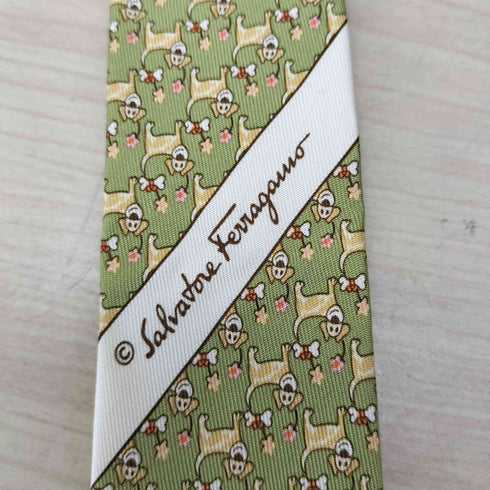 サルヴァトーレフェラガモ Salvatore Ferragamo イタリア製 総柄 シルクネクタイ メンズ