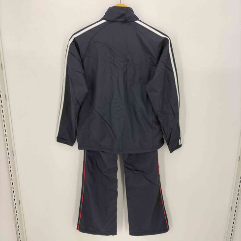 アディダス adidas 万国旗タグ 刺繍ロゴ ジャケット フレアパンツ セットアップ レディース JPN:M
