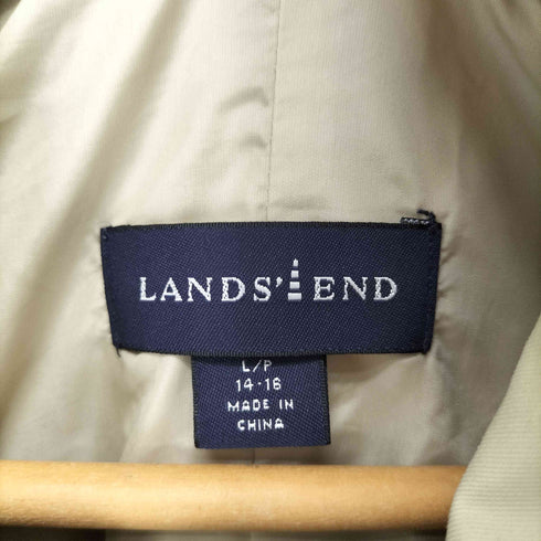 ランズエンド LANDS END 比翼ステンカラーコート レディース L 14-16