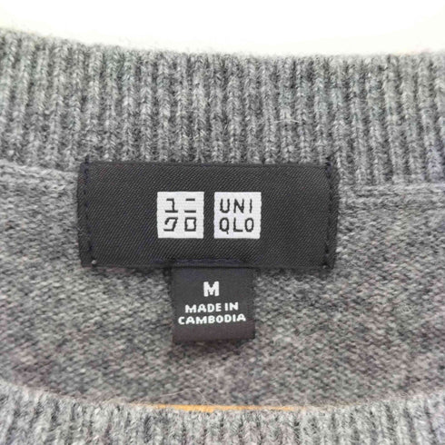 ユニクロ UNIQLO カシミヤクルーネックセーター メンズ import:M