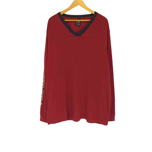 ポロジーンズカンパニーラルフローレン POLO JEANS COMPANY RALPH LAUREN 袖プリント Vネックカットソー メンズ XXL