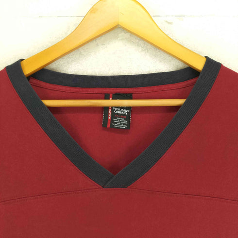 ポロジーンズカンパニーラルフローレン POLO JEANS COMPANY RALPH LAUREN 袖プリント Vネックカットソー メンズ XXL