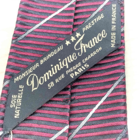 Dominique France フランス製 ストライプ柄 ネクタイ メンズ