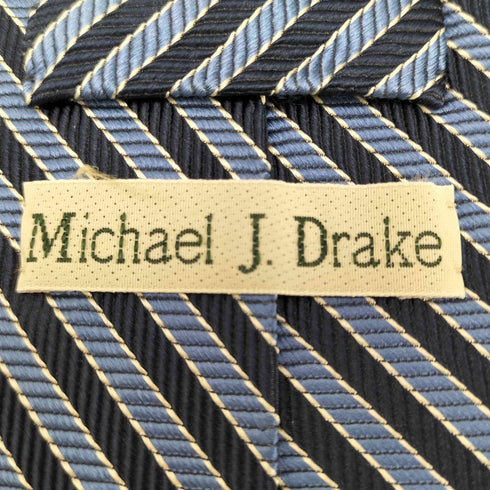 MICHAEL J.DRAKE ストライプ柄 シルクネクタイ メンズ