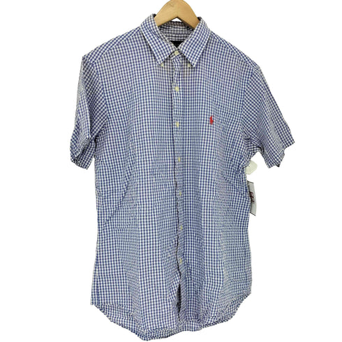 ポロラルフローレン POLO RALPH LAUREN ボタンダウン シアサッカーギンガムチェックシャツ メンズ import:M