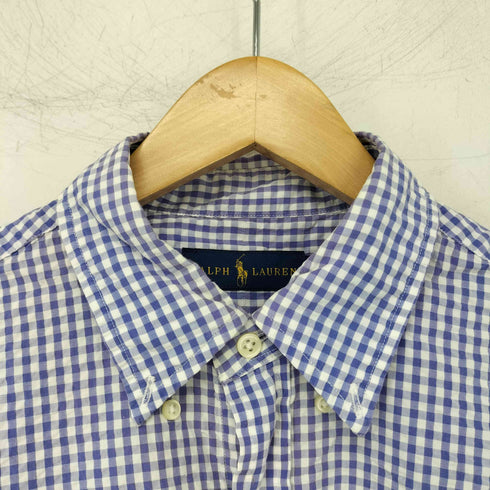 ポロラルフローレン POLO RALPH LAUREN ボタンダウン シアサッカーギンガムチェックシャツ メンズ import:M