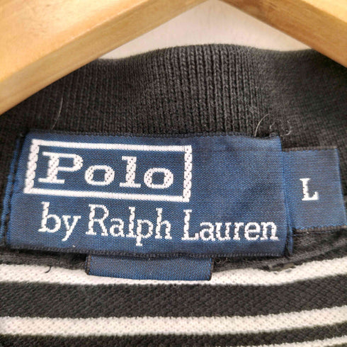 ポロバイラルフローレン Polo by RALPH LAUREN ワンポイント刺繍 マルチボーダーポロシャツ メンズ import:L