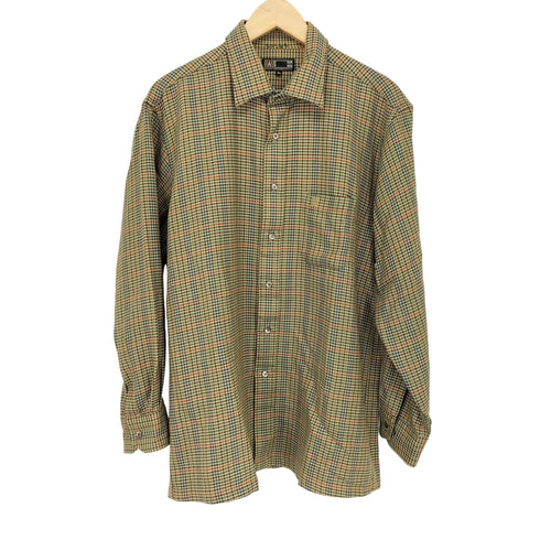 ダックスロンドン DAKS LONDON ハウンドトゥース ウールシャツ メンズ import:L