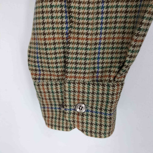 ダックスロンドン DAKS LONDON ハウンドトゥース ウールシャツ メンズ import:L