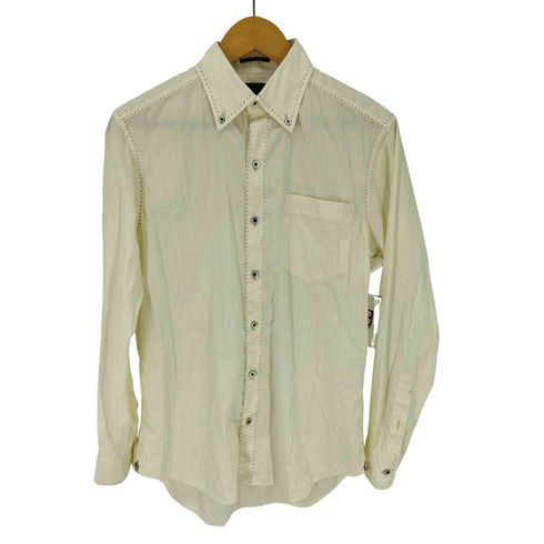 ポールスミス Paul Smith ステッチデザイン ストライプボタンダウンシャツ メンズ import:M