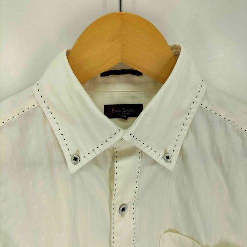 ポールスミス Paul Smith ステッチデザイン ストライプボタンダウンシャツ メンズ import:M
