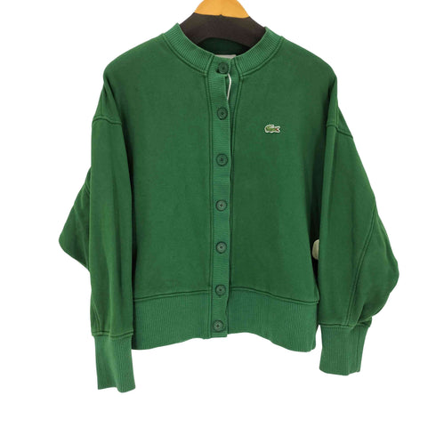 ラコステ LACOSTE ドルマンスリーブクルーネックスウェットカーディガン レディース 38