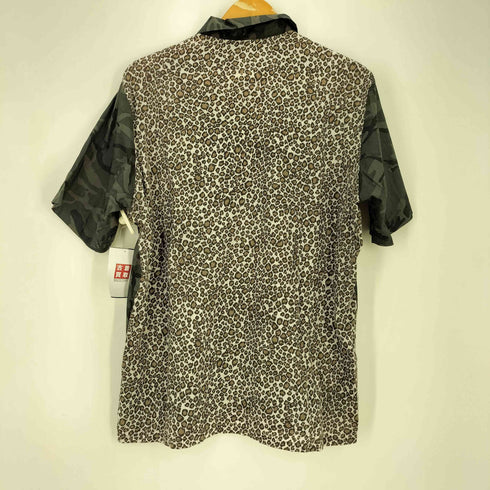 ユニフォームエクスペリメント uniform experiment 17SS S/S LEOPARD BACK PANEL REGULAR COLLAR SHIRT メンズ