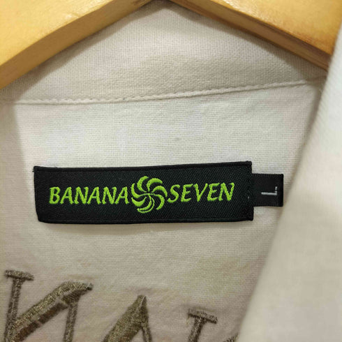 BANANA SEVEN リネンブレンド ロゴ刺繍 ウエスタンシャツ メンズ JPN:L