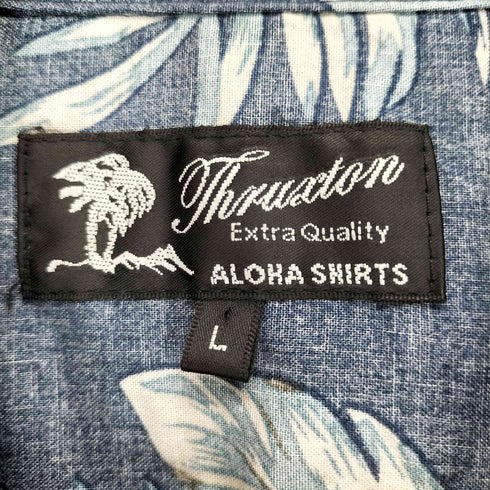 Thruxton ボタニカル レーヨン100 アロハシャツ メンズ JPN:L