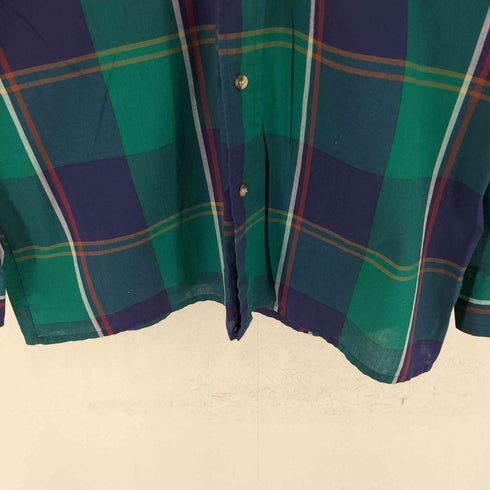 ヴァンヒューゼン VAN HEUSEN ボタンダウンチェックシャツ メンズ JPN:M