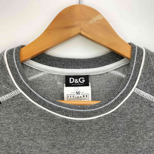 ディーアンドジードルチェアンドガッバーナ D&G DOLCE&GABBANA 00S イタリア製 GYMコレクション ステッチデザイン L/S スウェット メンズ import:M