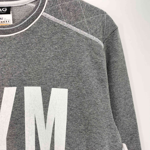 ディーアンドジードルチェアンドガッバーナ D&G DOLCE&GABBANA 00S イタリア製 GYMコレクション ステッチデザイン L/S スウェット メンズ import:M