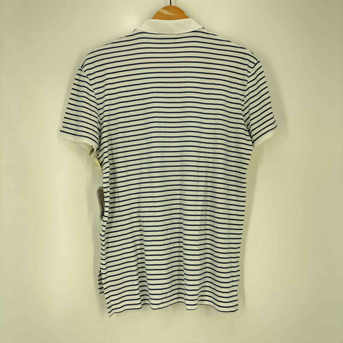 ポロバイラルフローレン Polo by RALPH LAUREN 90s PIMA SOFT TOUCH ポニー刺繍 ボーダー 半袖ポロシャツ メンズ import:M