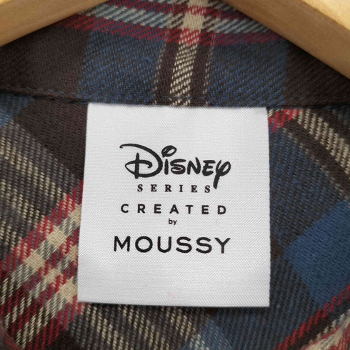 マウジー moussy キャラクター 両面刺繍 チェックシャツ レディース 150