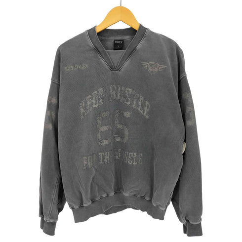 HDEX PIGMENT RUGBY SWEAT SHIRT CHARCOAL メンズ import:M