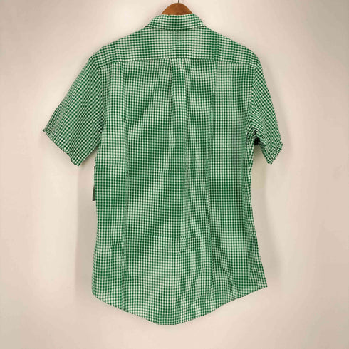 ラルフローレン RALPH LAUREN 90s CUSTOM FIT ポニー刺繍 シアサッカー ギンガムチェック ボタンダウン S/S シャツ メンズ import:M
