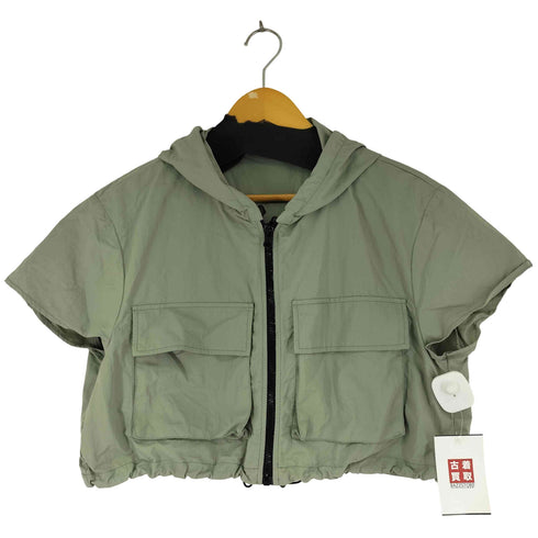 ザラ ZARA ショート丈 ナイロンフーディジャケット レディース import:M