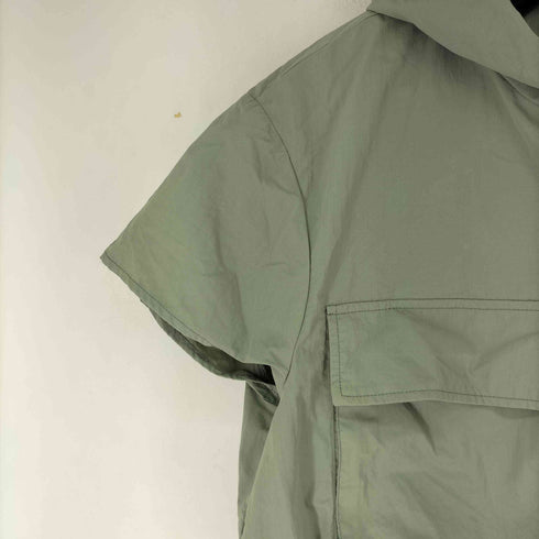 ザラ ZARA ショート丈 ナイロンフーディジャケット レディース import:M