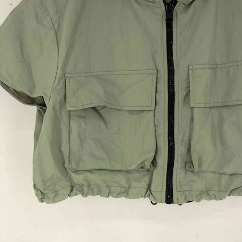 ザラ ZARA ショート丈 ナイロンフーディジャケット レディース import:M